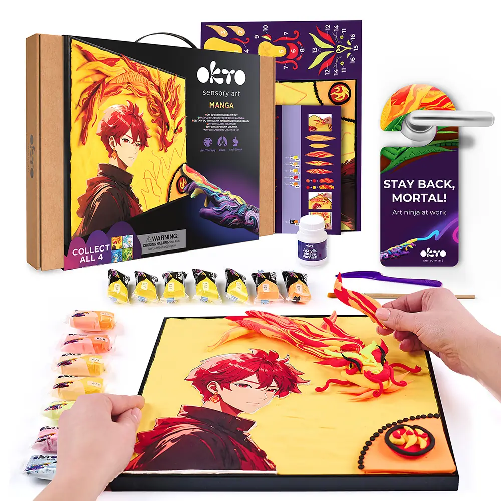 Об'ємна 3D картина Манга "Вогонь" - View 1